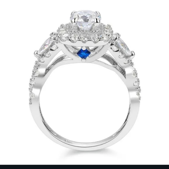 💖💍NEW💖💍STUNNING!! EXQUISITE!! 2 PC 1.5 CT CZ Wedding/Engagement Set 💖💍 - Picture 2 of 16